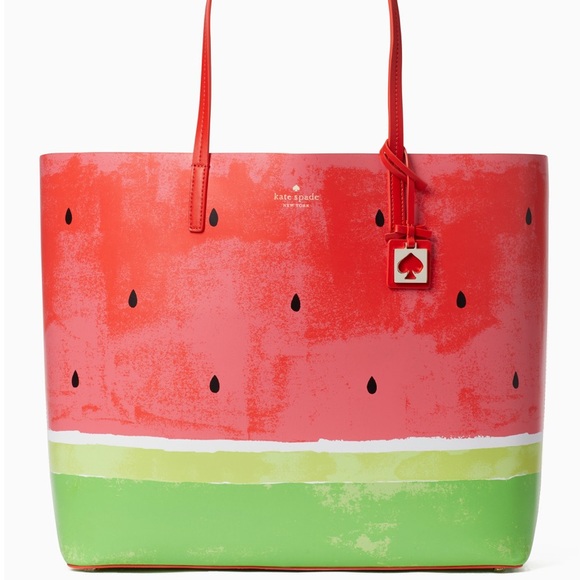 Authentic Kate Spade leather watermelon open tote - Picture 3 of 8